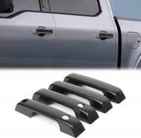 img 4 attached to Upgrade Your Ford F150'S Look With Voodonala 2021-2022 4Door Grab Handle Covers In Carbon Fiber Black (4Pcs)