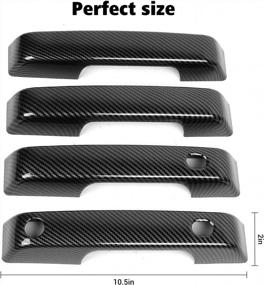 img 1 attached to Upgrade Your Ford F150'S Look With Voodonala 2021-2022 4Door Grab Handle Covers In Carbon Fiber Black (4Pcs)