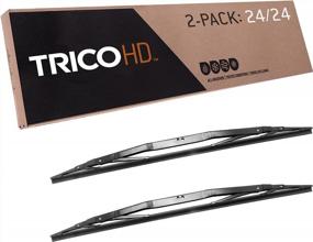 img 4 attached to Pack Of 2 TRICO HD Heavy Duty & Automotive Replacement RV Windshield Wipers With Wide Saddle Attachment - 24 Inch (67-2424-1)