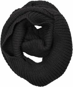 img 3 attached to Yellow Knitted Winter Infinity Scarf - Men's Accessories by Wrapables