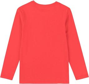 img 3 attached to KOWDRAGON Sleeve T Shirts Cotton Crewneck Girls' Clothing ~ Tops, Tees & Blouses