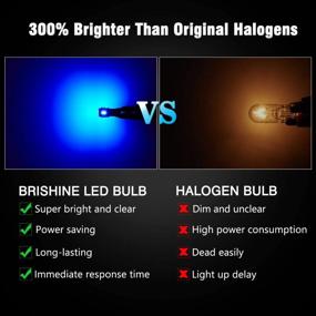 img 2 attached to 10 Pack BRISHINE 194 LED Bulbs - Extremely Bright Ultra Blue 5630 Chipsets For Car Interior Dome Map Door Courtesy Trunk License Plate Lights