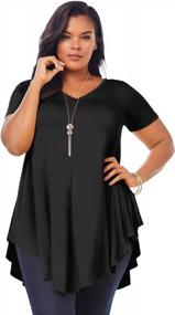 img 4 attached to Plus Size V-Neck Tunic Shirt - Stylish & Ultra Femme Look From Roamans!