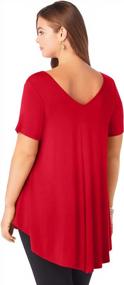 img 2 attached to Plus Size V-Neck Tunic Shirt - Stylish & Ultra Femme Look From Roamans!