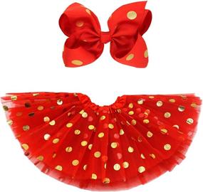 img 4 attached to BGFKS Layer Polka Girls Hairbow Girls' Clothing in Skirts & Skorts