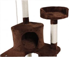 img 2 attached to Cat Activity Tree House: PET SHINEWINGS Brown - Keep Your Cat Entertained!