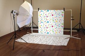 img 1 attached to Create Professional Photos With Ella Bella White Washed Wood Backdrop Paper - 48" X 12', 1 Roll