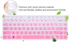 img 1 attached to Protect And Personalize Your HP Pavilion 14" Laptop With Ombre Pink Keyboard Cover - Compatible With CF, DK, DQ, FQ Series