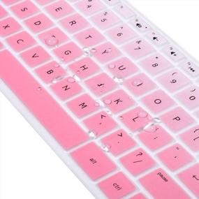 img 2 attached to Защитите и персонализируйте свой 14-дюймовый ноутбук HP Pavilion с помощью крышки клавиатуры цвета Ombre Pink, совместимой с сериями CF, DK, DQ, FQ
