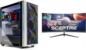 img 4 attached to Slay Your Gaming Foes with 🎮 Skytech Chronos Gaming Desktop featuring Sceptre and HDMI