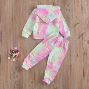 img 2 attached to Funky Tie Dye Hoodie And Pants Set For Your Toddler'S Fall/Winter Wardrobe