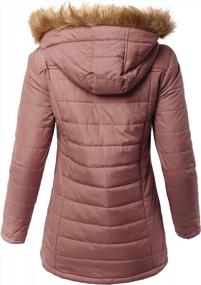 img 2 attached to Women'S Faux Fur Hooded Puffer Jacket With High Neck For Lightweight Outerwear, By A2Y