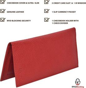 img 1 attached to 👜 Stylish Leather Checkbook Cover Holder: Ideal Wallets, Card Cases & Money Organizers for Men and Women