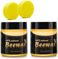 2 pack beeswax wood seasoning and furniture polish by vamotto - cleaner and conditioner for wood doors, tables, floors, chairs, and cabinets (2) logo