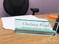 img 1 attached to Custom Engraved Desk Name Plate - Glassy Acrylic Material, 2X8 Inches, Perfect For Personalization In Professional Settings review by Brad Fleming