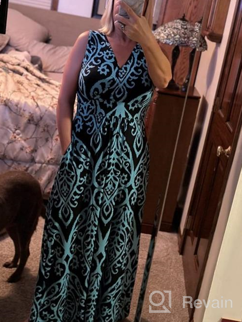 img 1 attached to Women'S Summer Maxi Dress: AUSELILY Sleeveless Loose Casual Long Dress With Pockets review by Nick Tucker