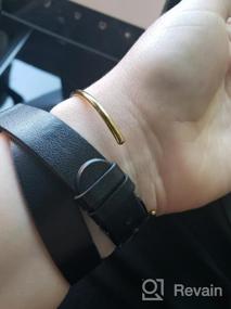 img 6 attached to Обновите свой Fitbit Inspire HR с помощью кожаного ремешка Aresh Double Wrap