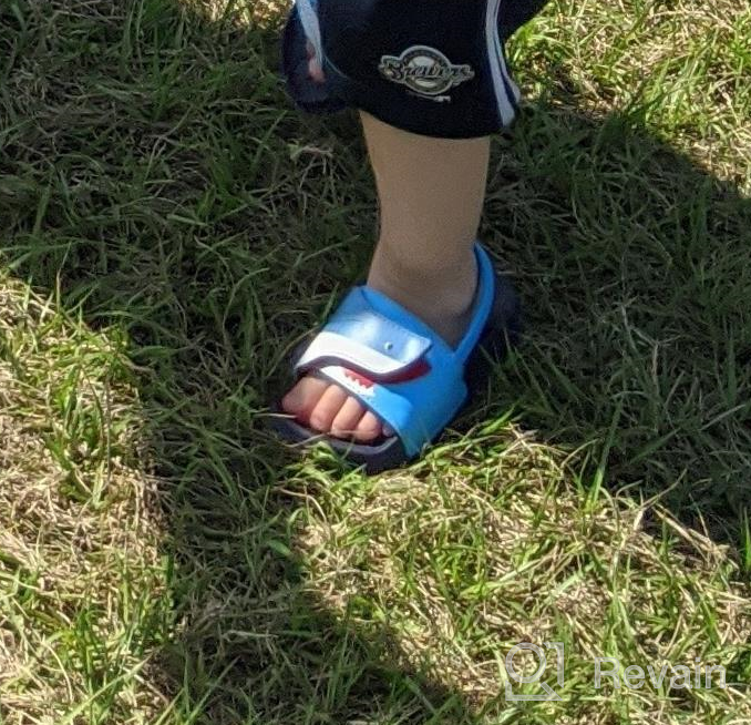 img 1 attached to 🌈 FUNKYMONKEY Rainbow Boys' Toddler Sandals - Outdoor Shoes review by Tim Thuss