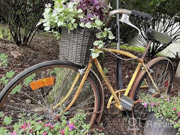 img 1 attached to Stylish & Durable Bike Basket: ZUKKA'S Front Handlebar Storage For Adults & Kids, Hand-Woven, Waterproof With Adjustable Leather Straps review by Dustin Citizen
