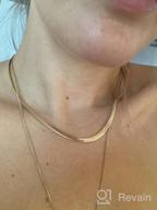 img 1 attached to Gold Necklace for Women - Layered Snake Chain Choker Jewelry by MONOOC review by Tom Lantz