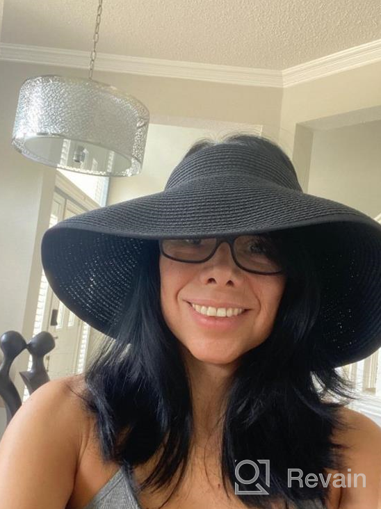 img 1 attached to Stay Stylish And Sun-Protected With Our Women'S Foldable Straw Hats For The Beach, Adjustable And Packable With A Wide Brim Cap! review by Barry Taylor