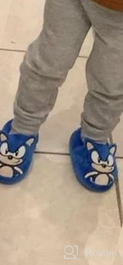 img 1 attached to Sonic the Hedgehog Embroidered Character Slippers for Boys - Shoes review by Bob Berry