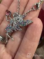 img 1 attached to 🧚 Birthstone Fairy Necklace for Teen Girls - White Gold Plated Austrian Crystal Jewelry Gift for Girls with Improved SEO review by Corey Nyuon