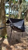 img 1 attached to Camping Bliss With Hitorhike 2-In-1 Hammock & Mosquito Net With Nylon Tree Straps, Aluminum Poles & Steel Carabiners - Ideal For Backpacking, Beach, Travel & Backyard Adventures! review by Russ Charmin