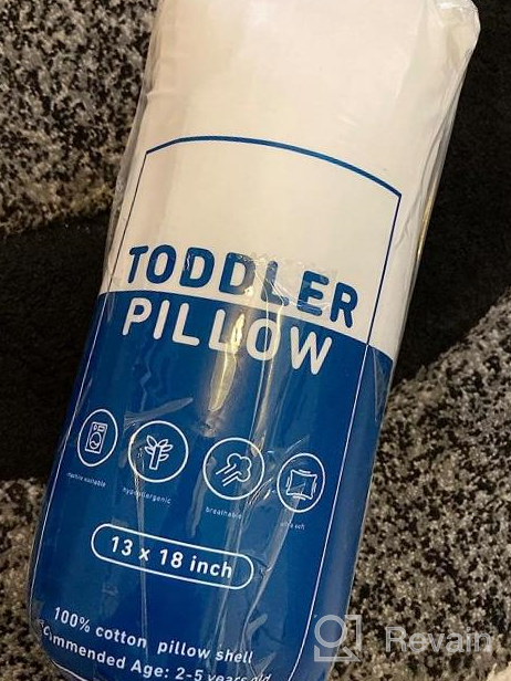 img 1 attached to Machine Washable Toddler Pillow, 13 X 18 Inches - Perfect For Sleeping And Travel, Fits Cots (Pillowcase Not Included) review by Tai Wiest