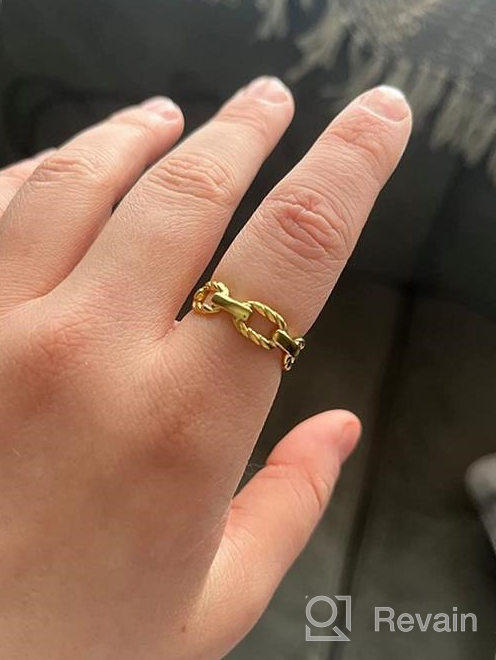 img 1 attached to 💍 YeGieonr Personalized Fingerprint Ring - Customizable Memorial Cubic Zirconia Stacking Ring with Dainty Butterfly, Cute Heart, or Geometric Rectangle Design review by Jeff Warne