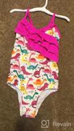 img 1 attached to Girls UPF 50+ Hawaiian Ruffle One Piece Swimsuit - Beach Surfing 4-10 Years review by Toledo Barringer