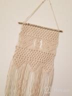 img 1 attached to Macrame Wall Hanging Tapestry - Woven Art Decor For Home Boho Style 12" X 31.5 review by Roberta Johnson