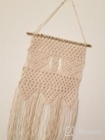 img 7 attached to Macrame Wall Hanging Tapestry - Woven Art Decor For Home Boho Style 12" X 31.5