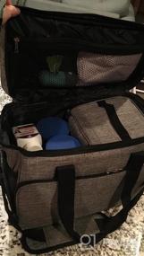 img 6 attached to Heather Pink KOPEKS Cat And Dog Travel Bag - 2 Food Carriers, 2 Bowls, Place Mat Included - Airline Approved