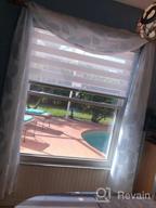 картинка 1 прикреплена к отзыву Серая оконная занавеска с красивым жаккардовым узором из листьев и прозрачной вуалью - 52 на 216 дюймов в длину от Todd Amarsingh