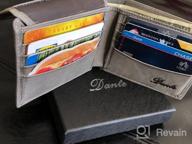 img 1 attached to RFID Blocking Cowhide Leather Bifold Wallet For Men - 2 ID Windows review by Marcus Curry