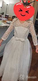 img 5 attached to Enchanting Floral Lace Dress: 👗 Perfect for Kids' Weddings, Pageants, and Parties