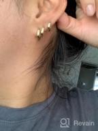 img 1 attached to 14K Gold Plated Hoop Huggie Earrings For Women & Men - Micuco Hypoallergenic Tiny Cartilage Jewelry review by Michael Wilson