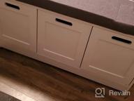 картинка 1 прикреплена к отзыву Скамья для хранения с 2 шкафами, ящиком и подушкой - органайзер для обуви, домашнего офиса или спальни - серый от Daionte Simpson