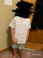 img 1 attached to Cool and Classy: Hope & Henry Boys' Short Sleeve Button Down Shirt review by Timothy Spinner