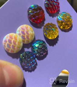 img 3 attached to 🧜 Claire's Mermaid Tail Iridescent Stud Earrings for Girls - Cute Jewelry, Post Back, 1 Pair