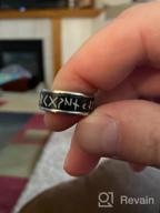 img 1 attached to 🔨 Stainless Steel Norse Viking Spinning Rings - Customizable Fidget Band Ring for Men and Women, Ideal for Anxiety Relief - FaithHeart review by Ray Adair