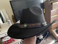 img 1 attached to Stylish Wide Brim Cowboy & Cowgirl Hat For Women By Lisianthus review by Michael Richardson