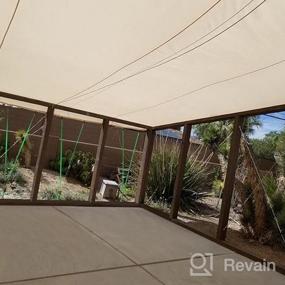 img 7 attached to TANG By Sunshades Depot 9'X13' Waterproof Rectangle Sun Shade Sail 260 GSM Beige Straight Edge Canopy With Grommet UV Block Shade Fabric Pergola Cover Awning Customize Available