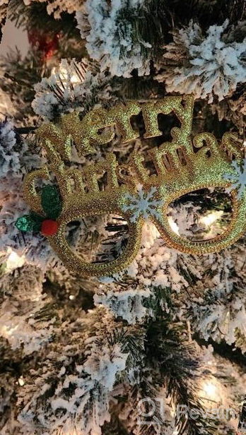 img 1 attached to 🎄 BOSONER 14Pack Christmas Glitter Party Glasses - Fun Novelty Eyewear for Festive Accessories, Decorations, and Holiday Favors review by Patrick Pearson