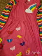 img 1 attached to Colorful Cotton Dresses with Floral and Animal Prints for Girls 3-8 Years - JUXINSU review by Tammy Reeves