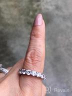 img 1 attached to Women'S Eternity Band Ring In 18K White Gold Filled With Sparkling Cubic Zirconia review by Brooke Johnson