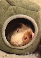 img 1 attached to Small Animal Winter Cage House Bed For Guinea Pigs, Hamsters, Hedgehogs - Gray review by Sam Hansen