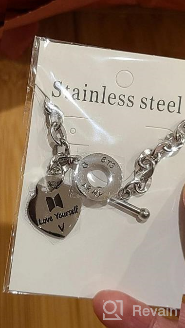 img 1 attached to 🎁 G-Ahora BTS Bracelet - Love Yourself Army Never Mind Charm for BTS Fans Girls and Women - Inspirational Gift and Jewelry for BTS Lovers (BR-Never Mind) review by Autumn Feudner