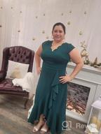 img 1 attached to Miusol Women'S Vintage V Neck Ruffle Split Bridesmaid Party Long Dress review by Brandon Selpasoria